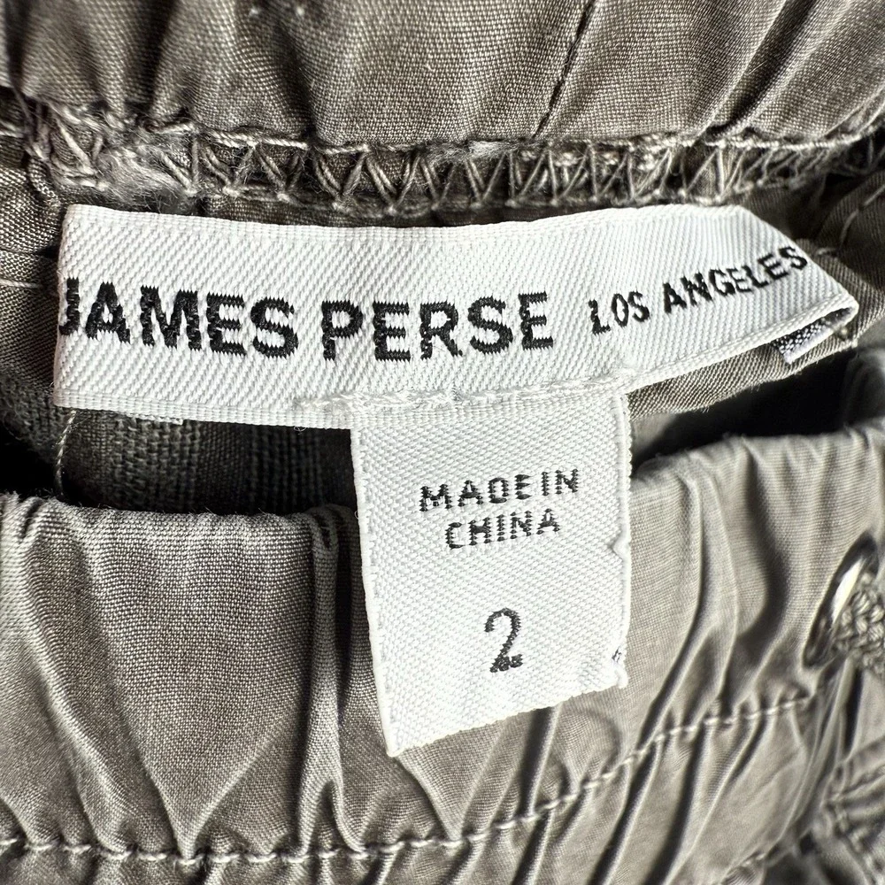 James Perse Utility Crop Jogger Pants Women (M) Olive Stripe WSSC1981 $225 - Picture 7 of 12